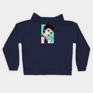 Audrey Hepburn Lichtenstein Kids Hoodie